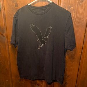 American Eagle Outfitters Charcoal Bird Graphic Tee